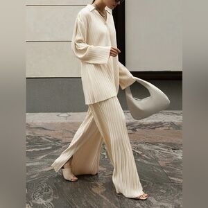 NWT Commense Oversized Leisure Pleat Pockets Two Piece